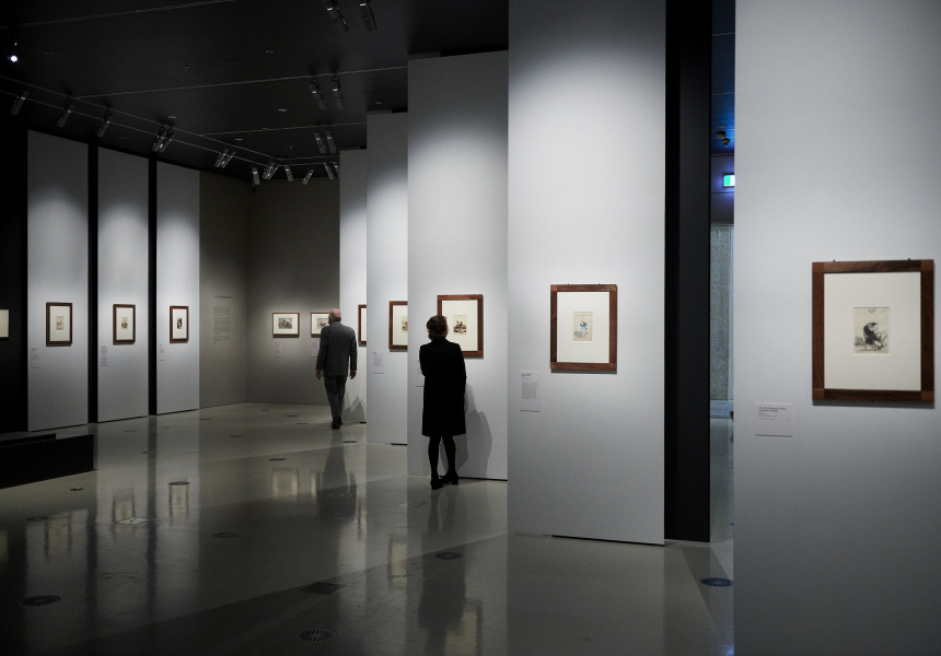 Installation view of Goya: Drawings from the Prado Museum on display from 25 June – 3 October 2021 at NGV International, Melbourne.
