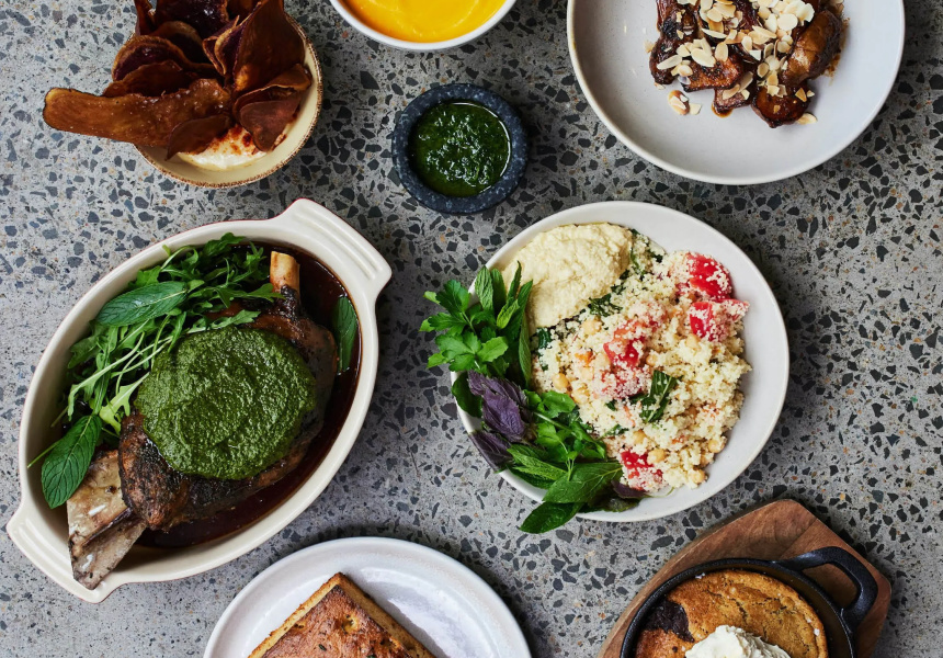 Spring Slow-Roasted lamb feast
