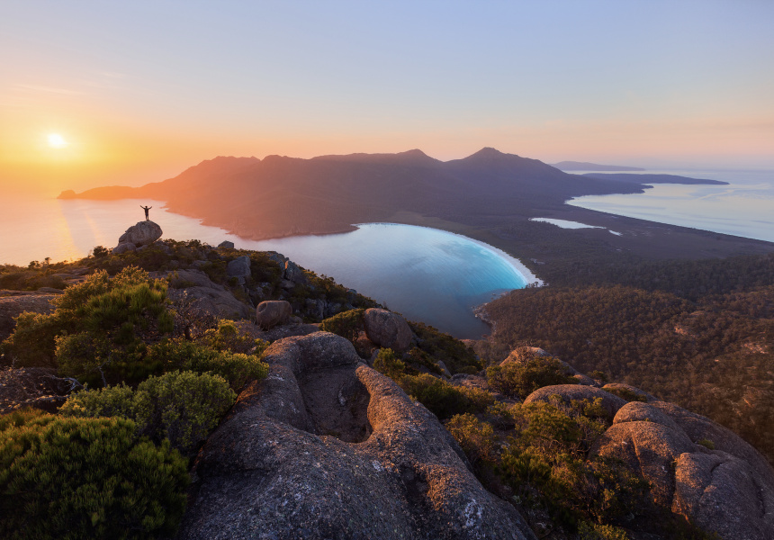 View from Mt Amos over Wineglass Bay
