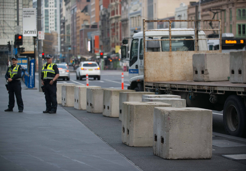 More Than 100 Bollards Installed in CBD Overnight