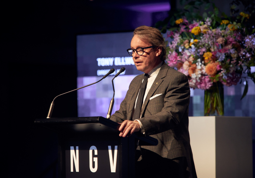 Tony Ellwood AM, Director, NGV at
the NGV Contemporary funding
announcement at NGV International,
Melbourne

