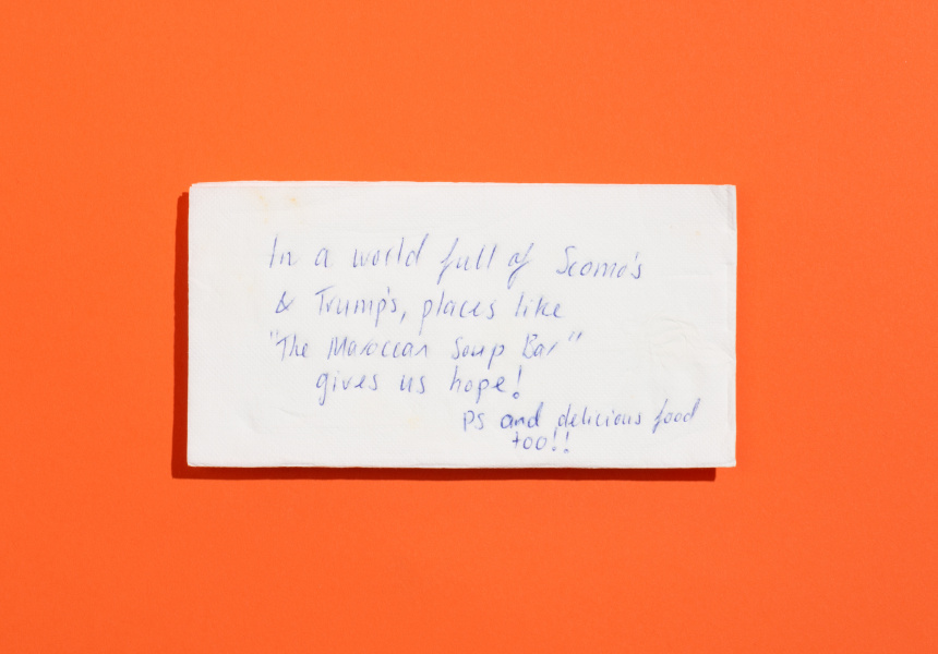For a Decade, Moroccan Soup Bar Diners Have Scribbled Love Letters to the Melbourne Restaurant on Napkins. As It Closes for Good, They’re a Heartwarming Eulogy