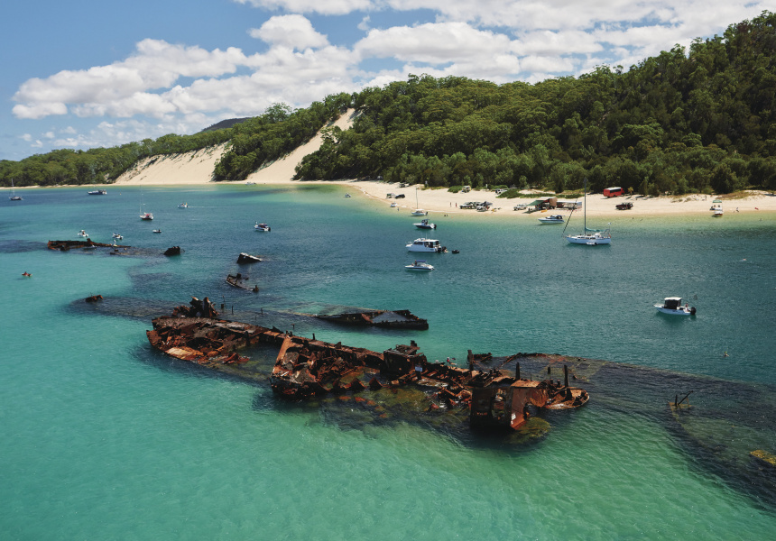 Moreton Island. Image via Tourism and Events Queensland.
