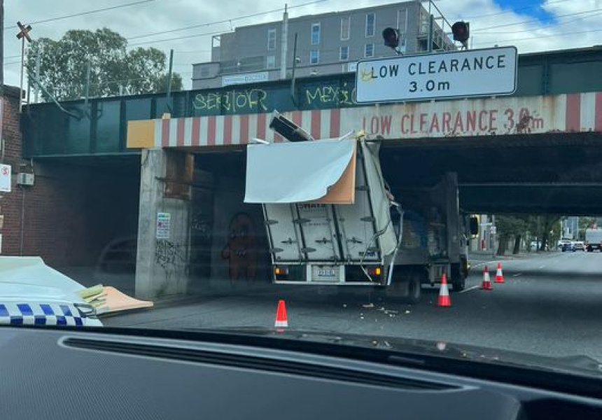 Another Day, Another Truck Trapping at the Montague Street Bridge