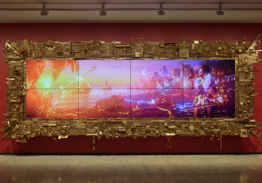 Serwah Attafuah, Between this World & the Next, 2023–24, installation view, 24th Biennale of Sydney: Ten Thousand Suns, Museum of Contemporary Art Australia, 2024 © the artist, photograph: Hamish McIntosh
