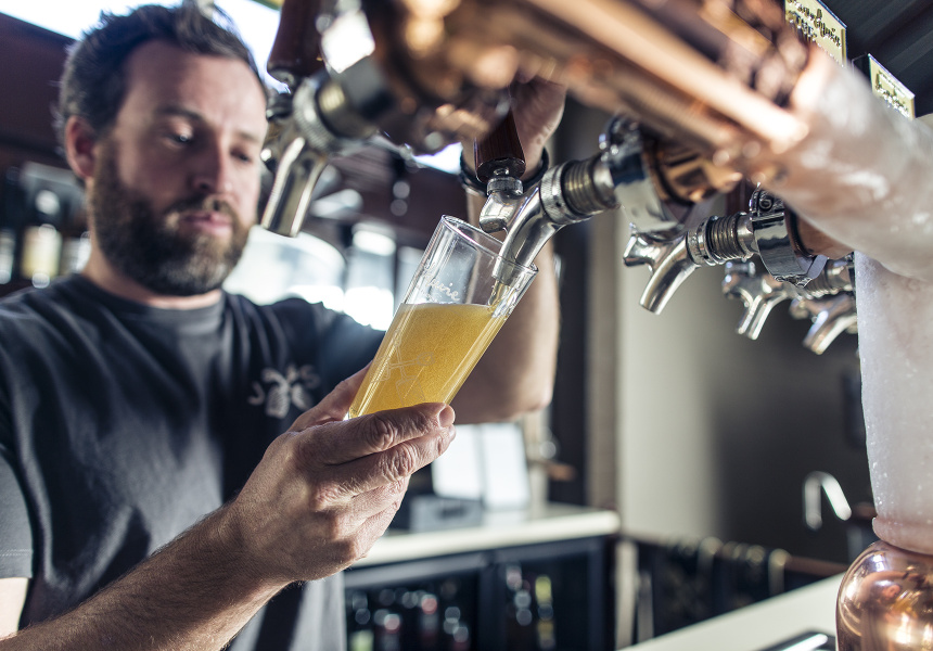 Head brewer Chris Sheehan of James Squire.

