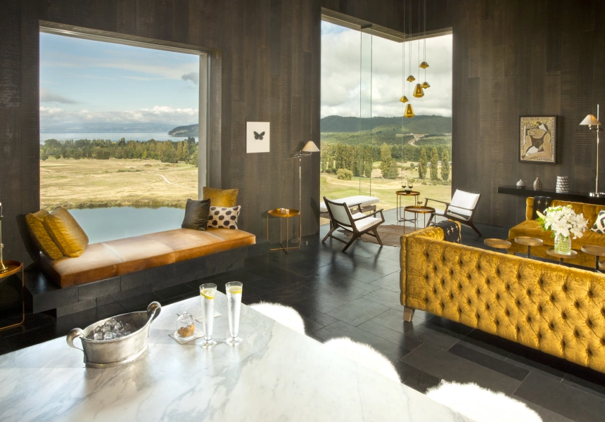 Settle in at Kinloch Manor & Villas, a Modern Castle Overlooking New Zealand’s Lake Taupō