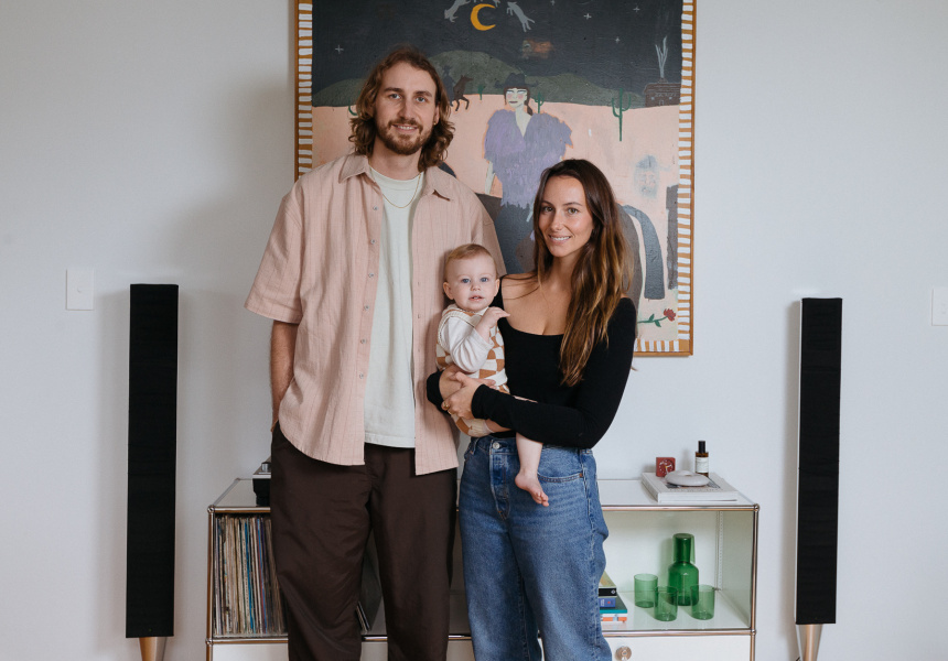 Tim Slane, Emily Blanchett and their daughter Penelope
