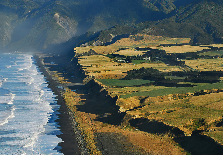 Take in Sprawling Farmland and New Zealand’s Rugged Wairarapa Coastline From Wharekauhau, a Luxury Lodge That’s Primed for Adventuring