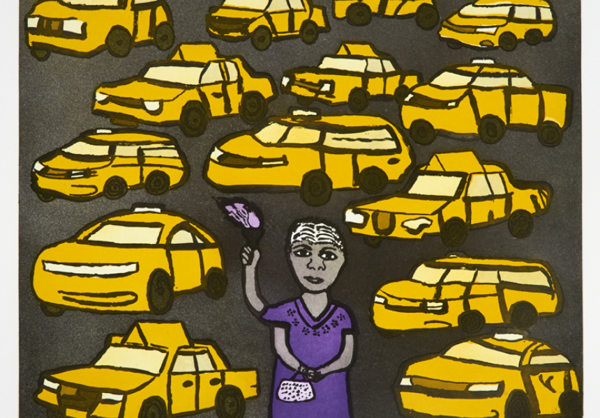 'Yellow Taxi' by Laurel Nannup. 
