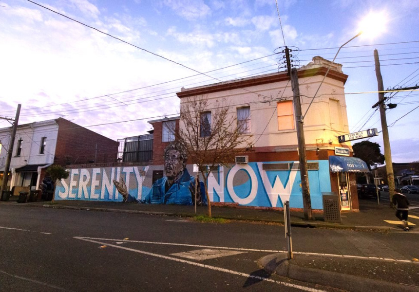 A “Serenity Now” Mural Has Appeared in Collingwood, Just When We Need It Most