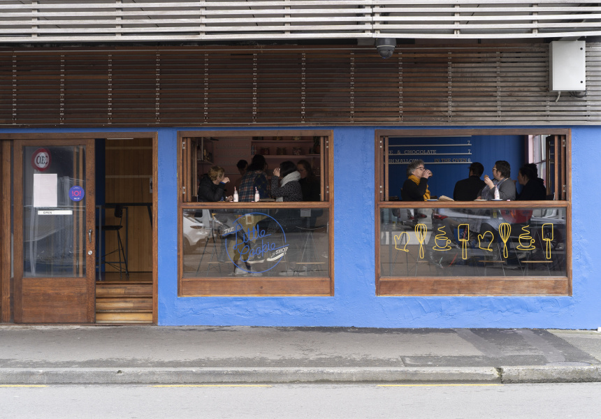 A Cheery Blue and Pink Wellington Shop Heroes Crunchy, Gooey New York-Style Cookies