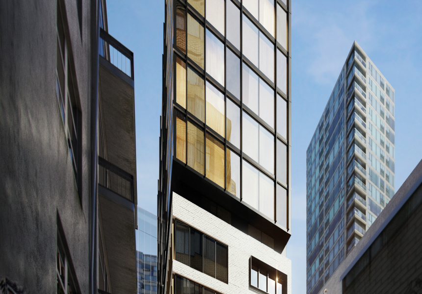 A New, Golden GlassClad Hotel for Melbourne’s Iconic Lane