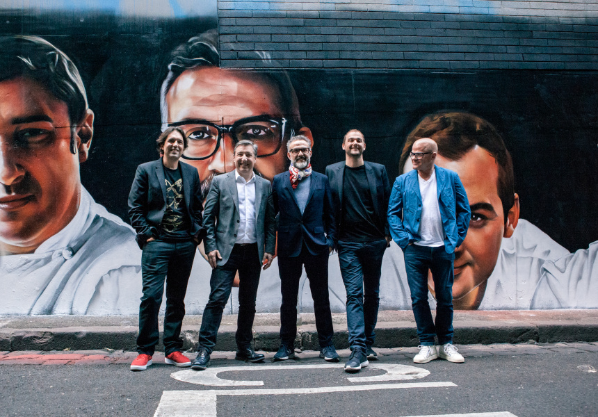 Ben Shewry, Joan Roca, Massimo Bottura, Daniel Humm and Heston Blumenthal.
