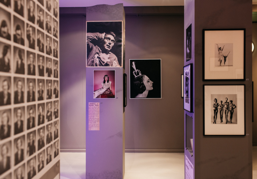 Installation view of Helmut Newton: In Focus, Jewish Museum of Australia, Melbourne, 2022
