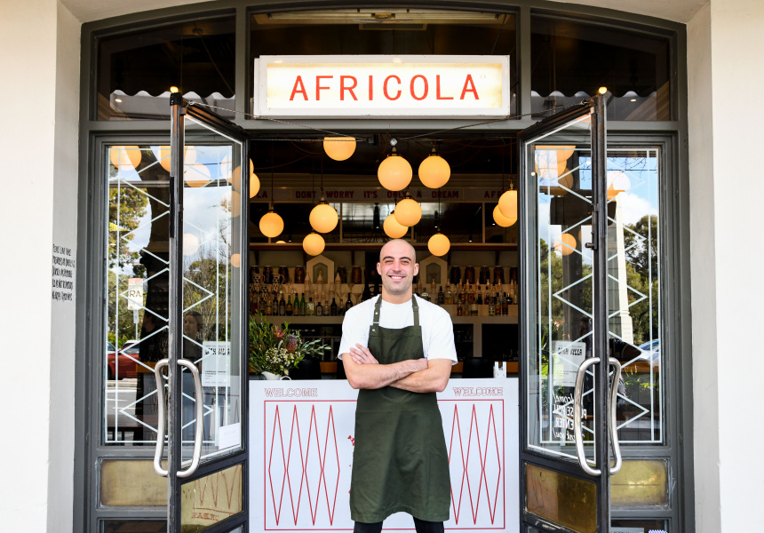 Africola Canteen head chef Joel Tisato. 
