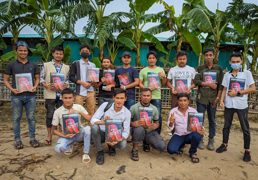Members of the Rohingyatographer Magazine collective
