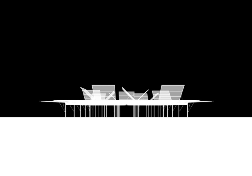 Render of Sean Godsell Architects' MPavilion
