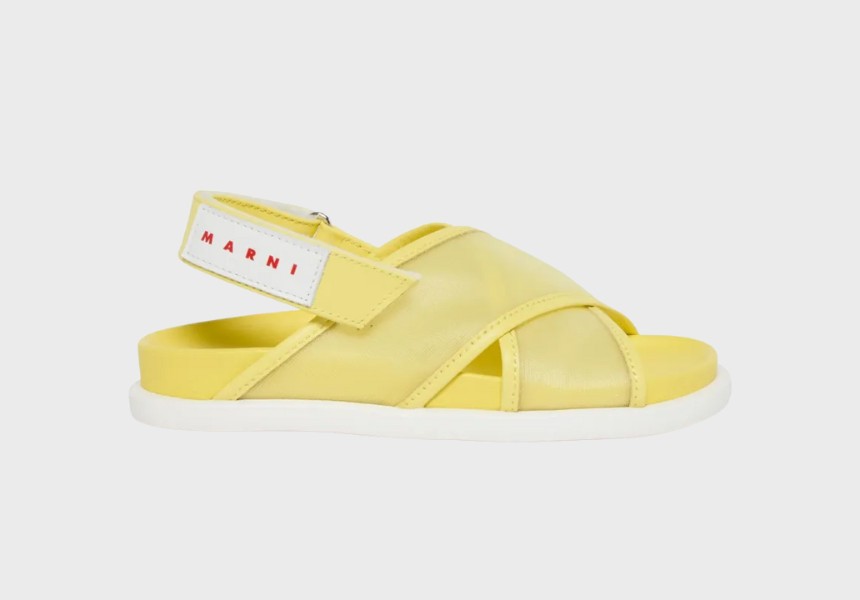 Marni Kids logo print sandals