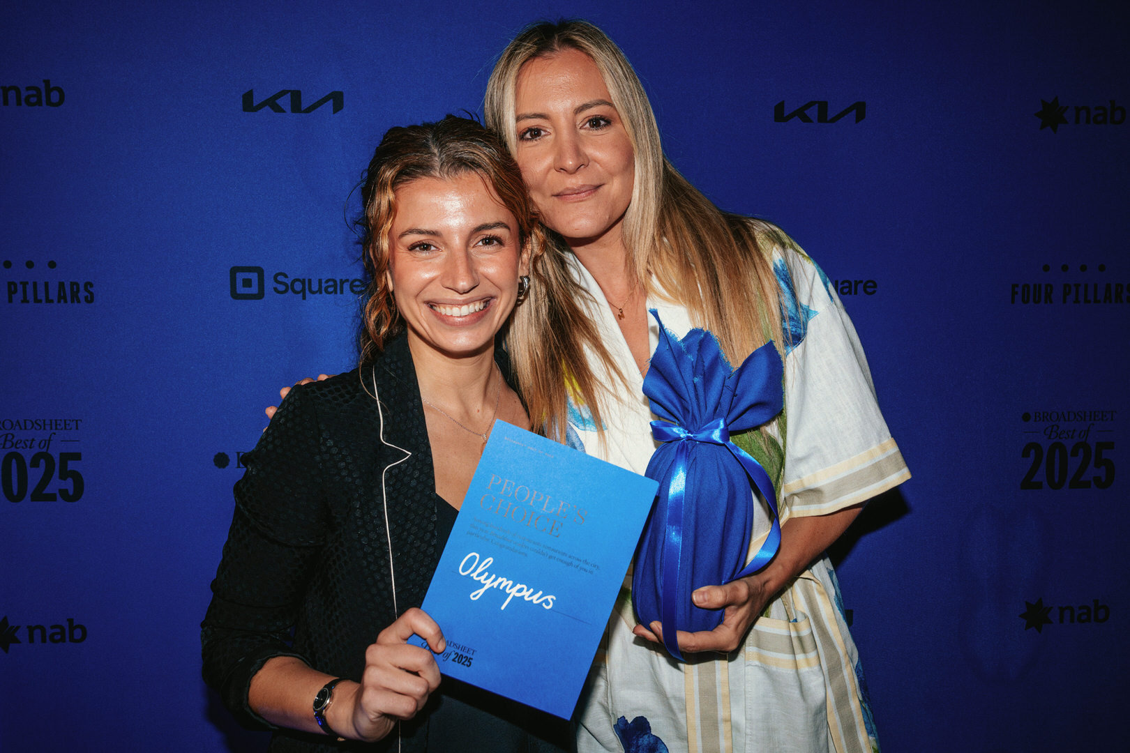 Olympus head chef Ozge Kalvo and host manager Irena Nikolic. Photo: Declan Blackall