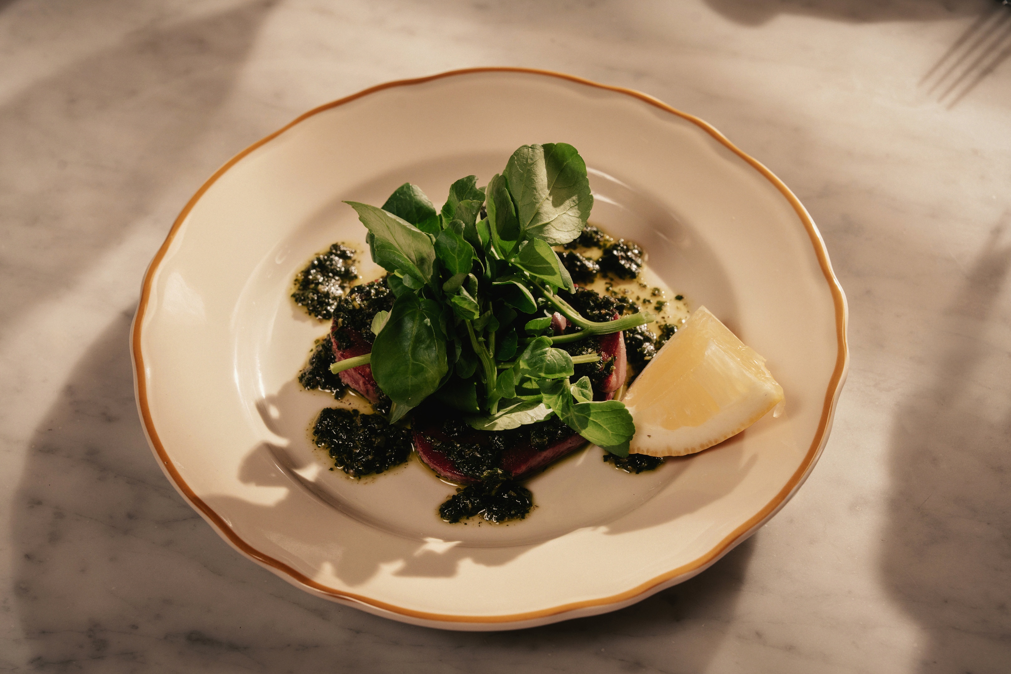 Grilled lamb's tongue, Joe's Tavern. Photo: Declan Blackall