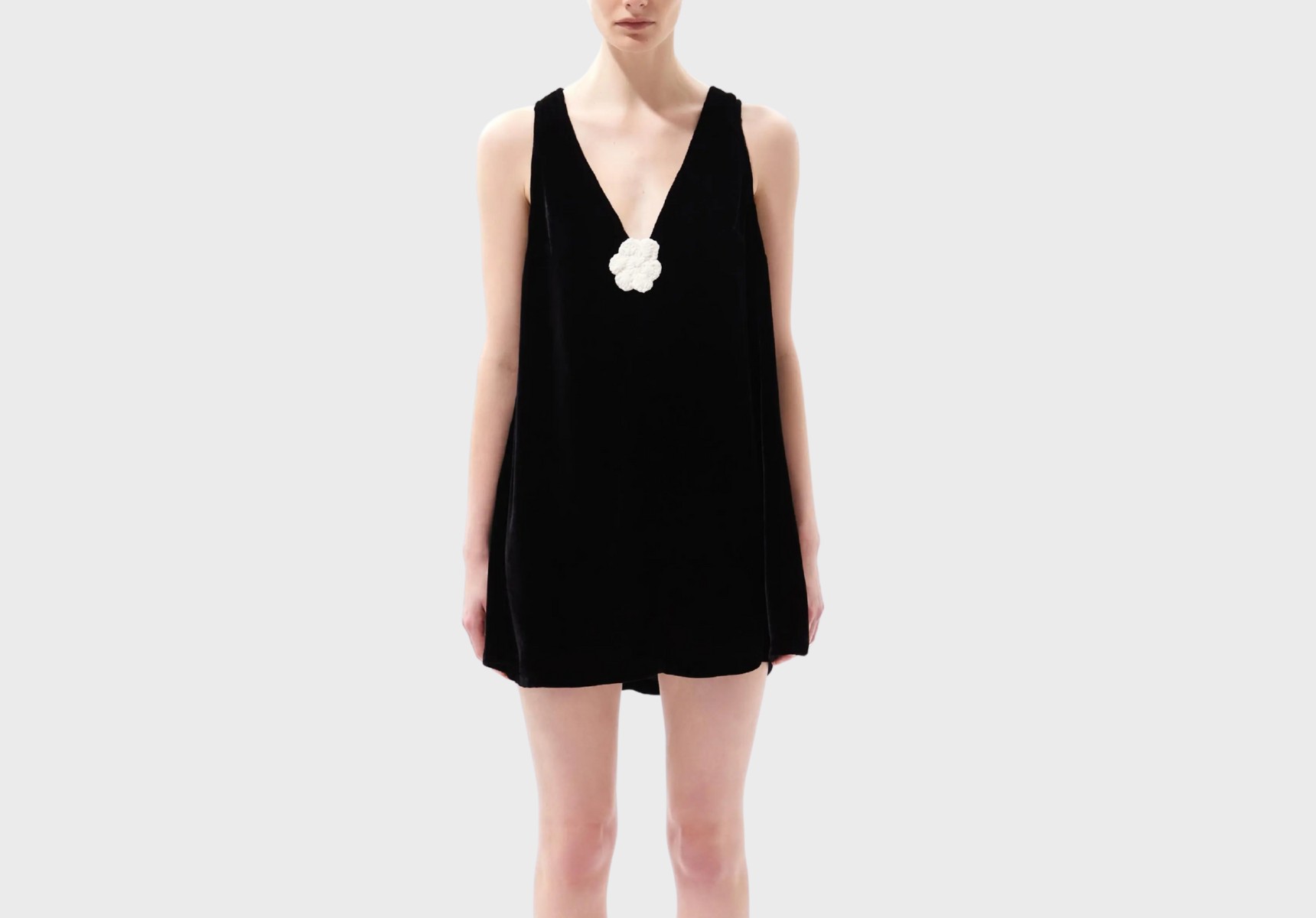 Albus Lumen velvet mini dress