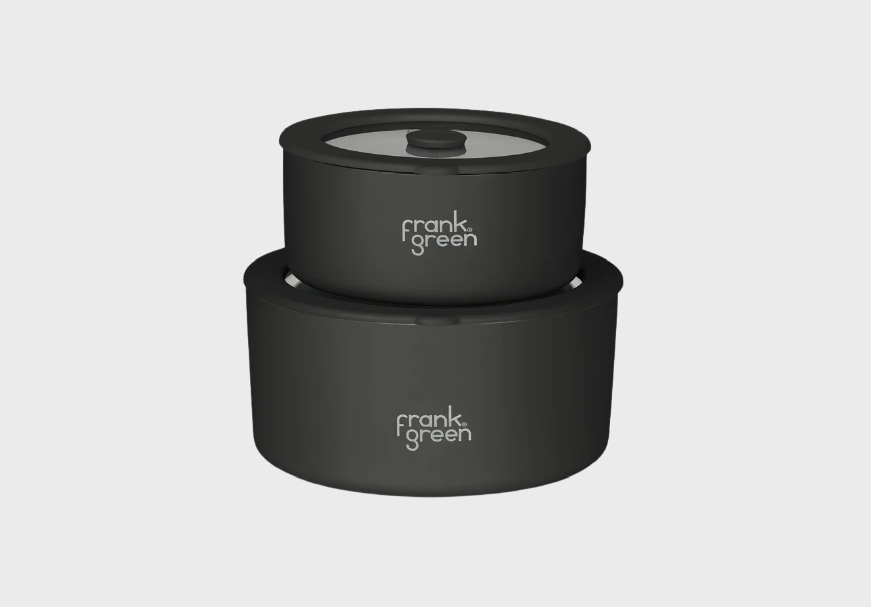 Frank Green stainless steel bowls with glass lids