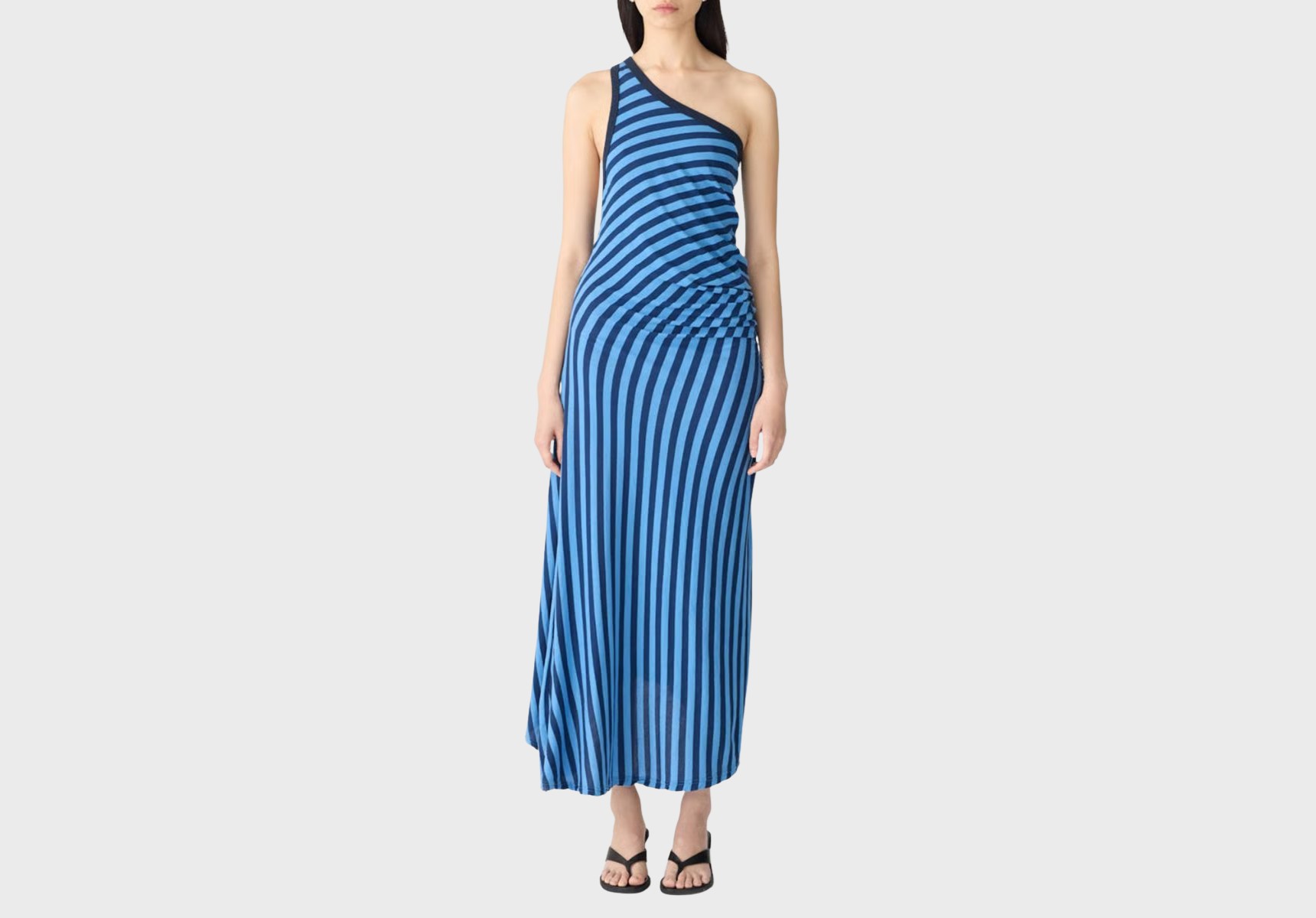 Bassike stripe one-shoulder dress