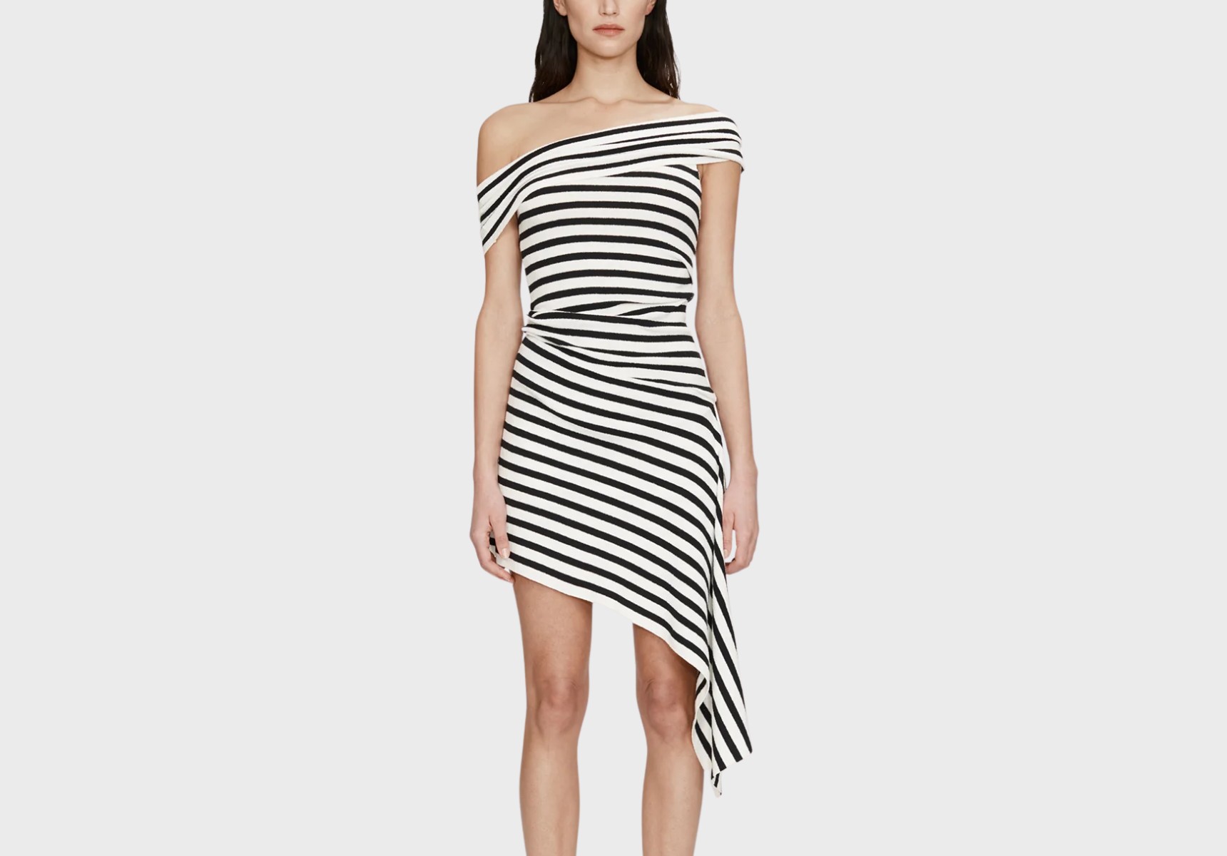 Christopher Esber stripe knit drape minidress