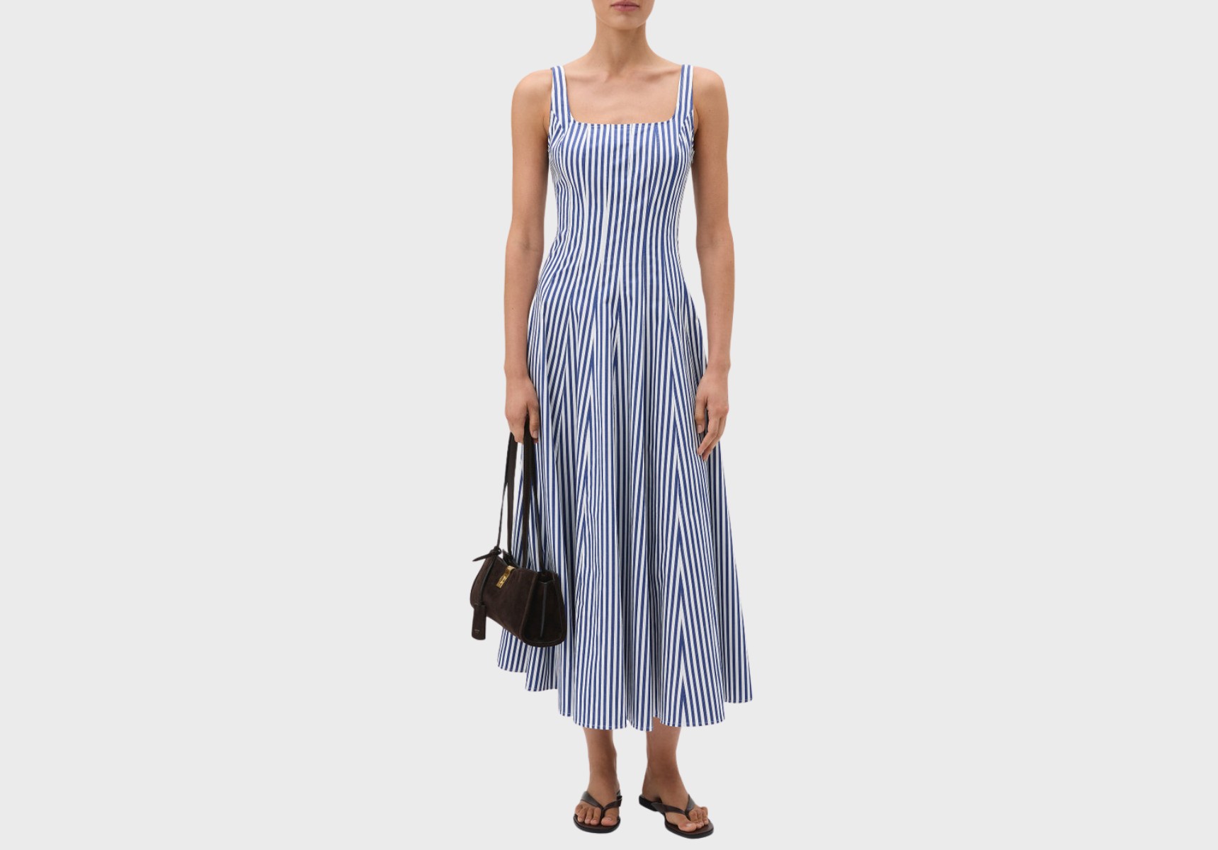 Oroton stripe panelled day dress