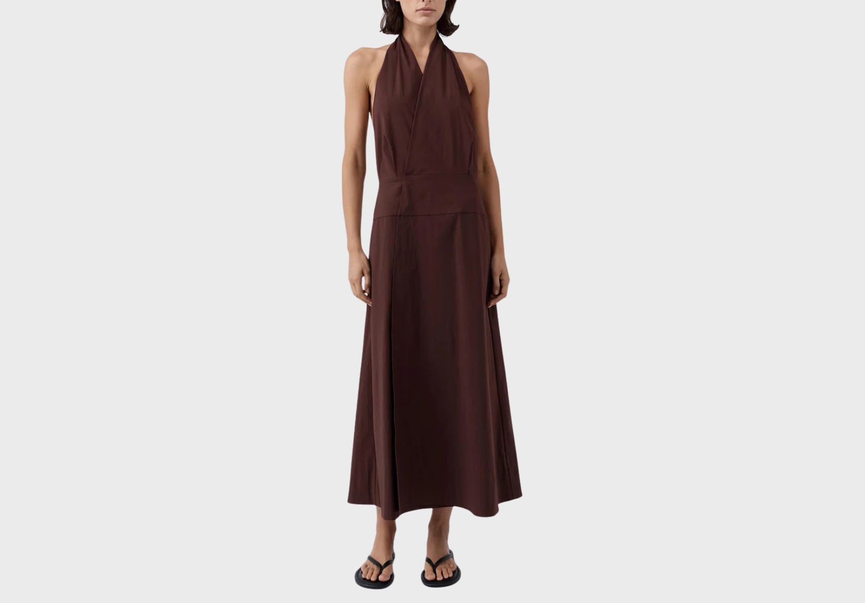St Agni halter wrap dress