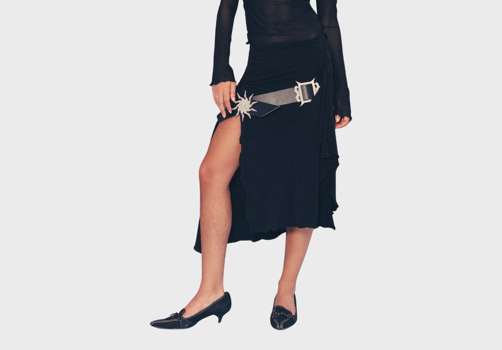 Oats the Label black split skirt