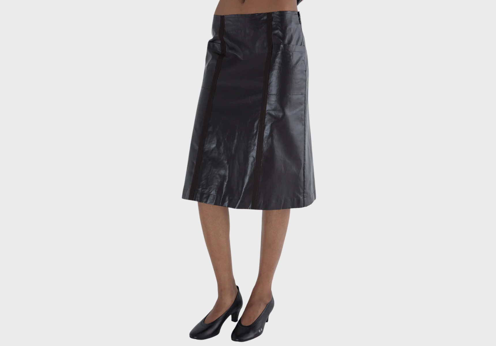 Paloma Wool Fuster leather-look midi skirt