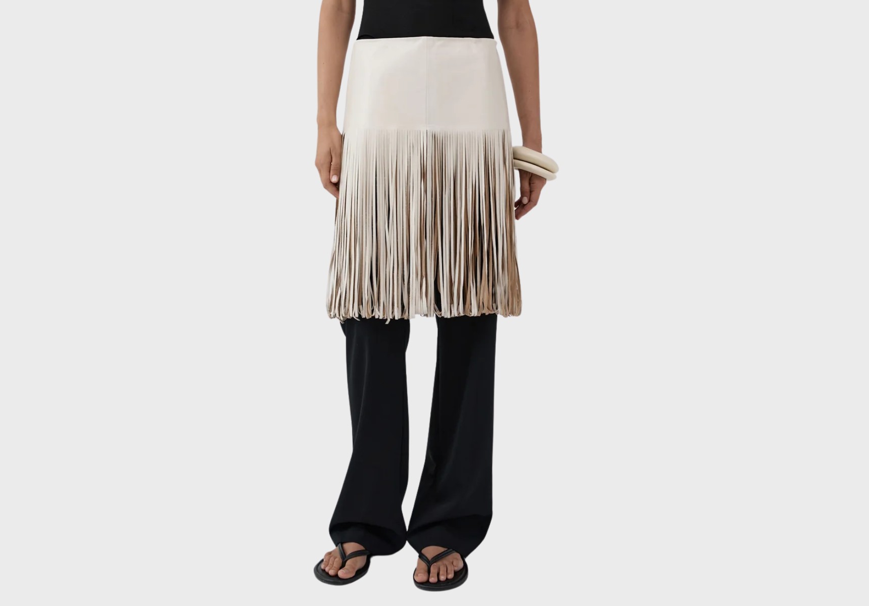 St Agni fringe belt skirt