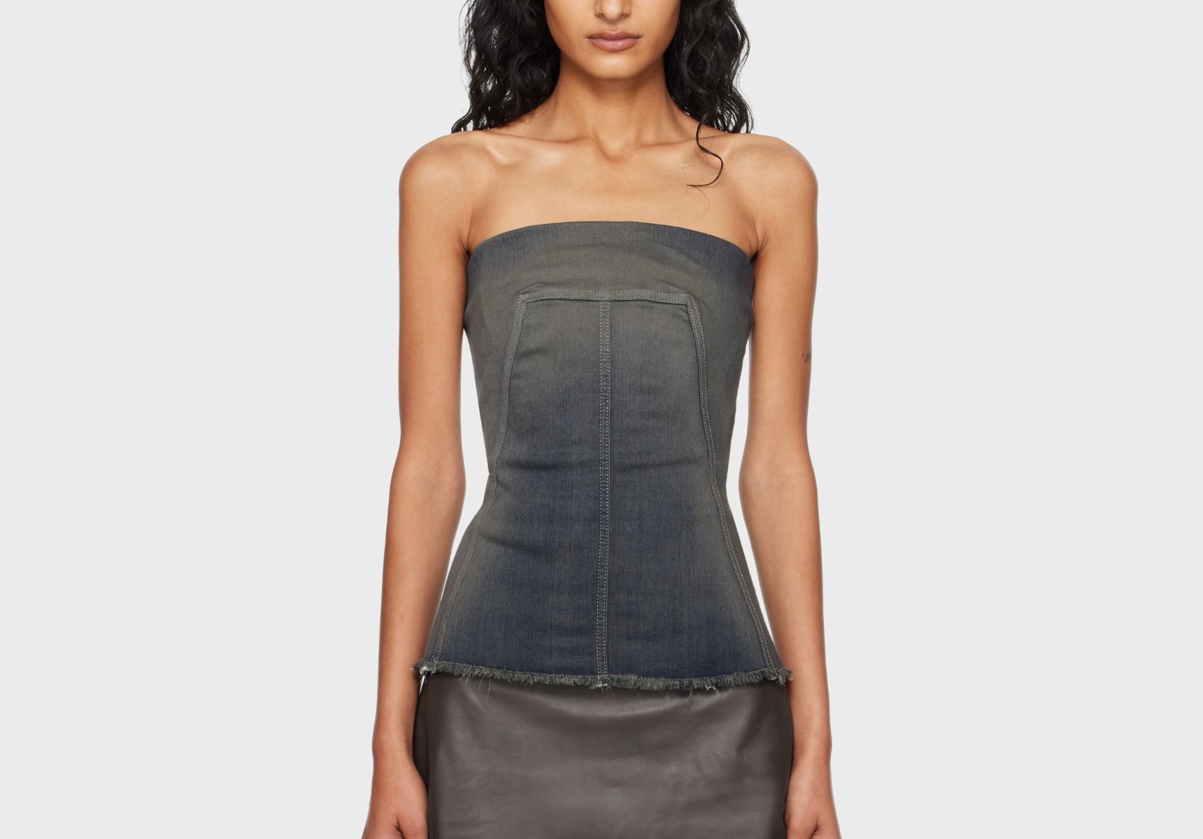 Rick Owens Concordians bustier denim top