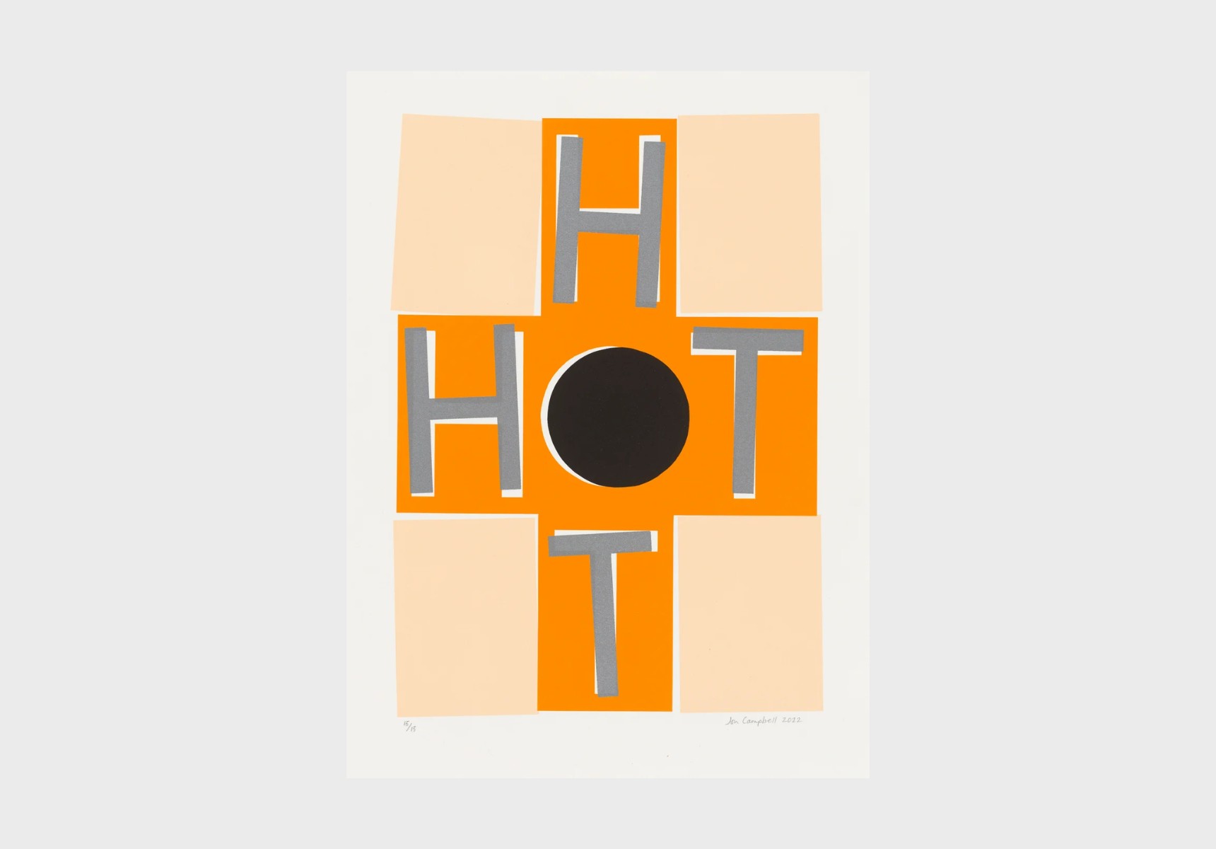 <i>Hot (Orange Cross)</i> by Jon Campbell