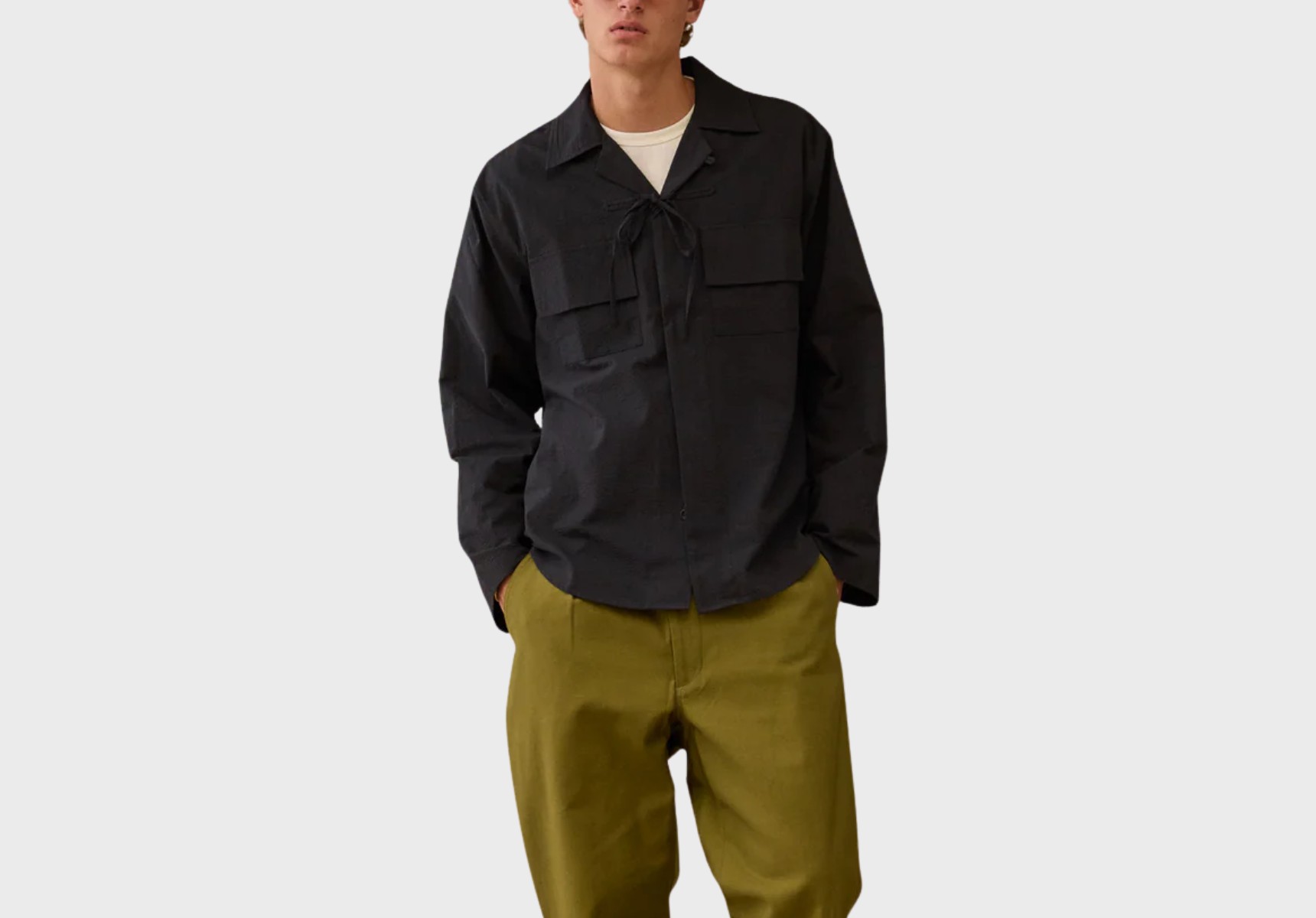 Charlton Kimono Seersucker deconstructed jacket