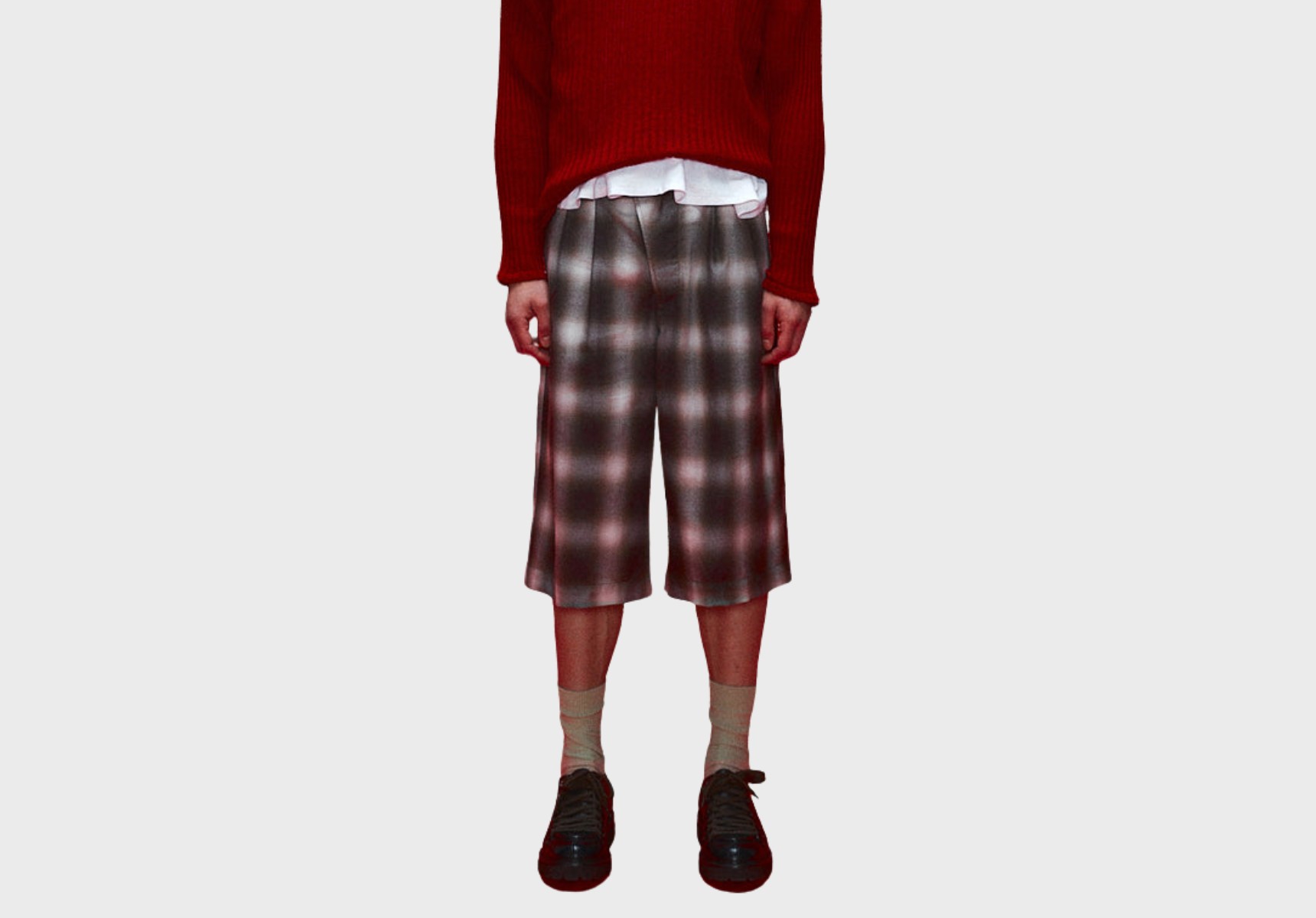 Monphell Bermuda short plaid check dark