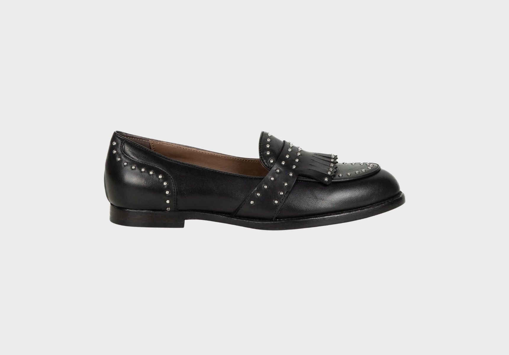 Delduca studded fringed loafers