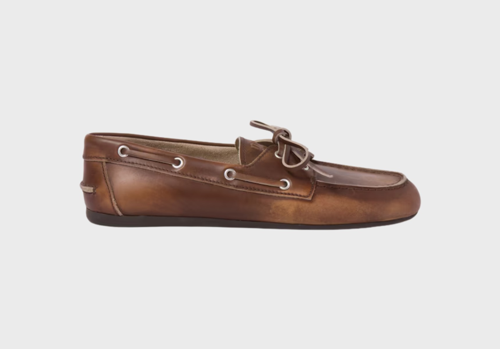 Miu Miu bleached leather loafers