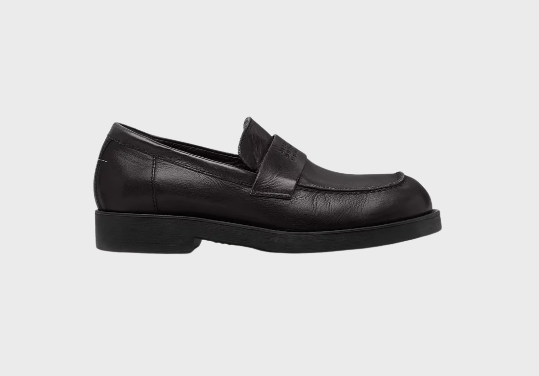 MM6 Maison Margiela logo-embossed moccasins
