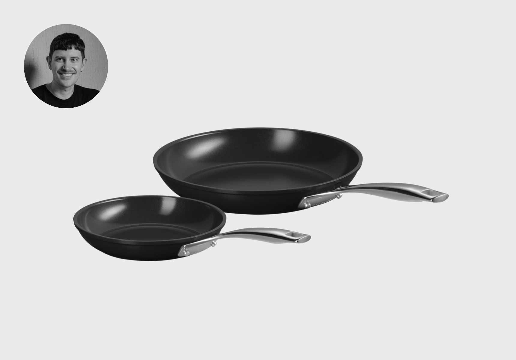 Le Creuset ceramic shallow frying pan set