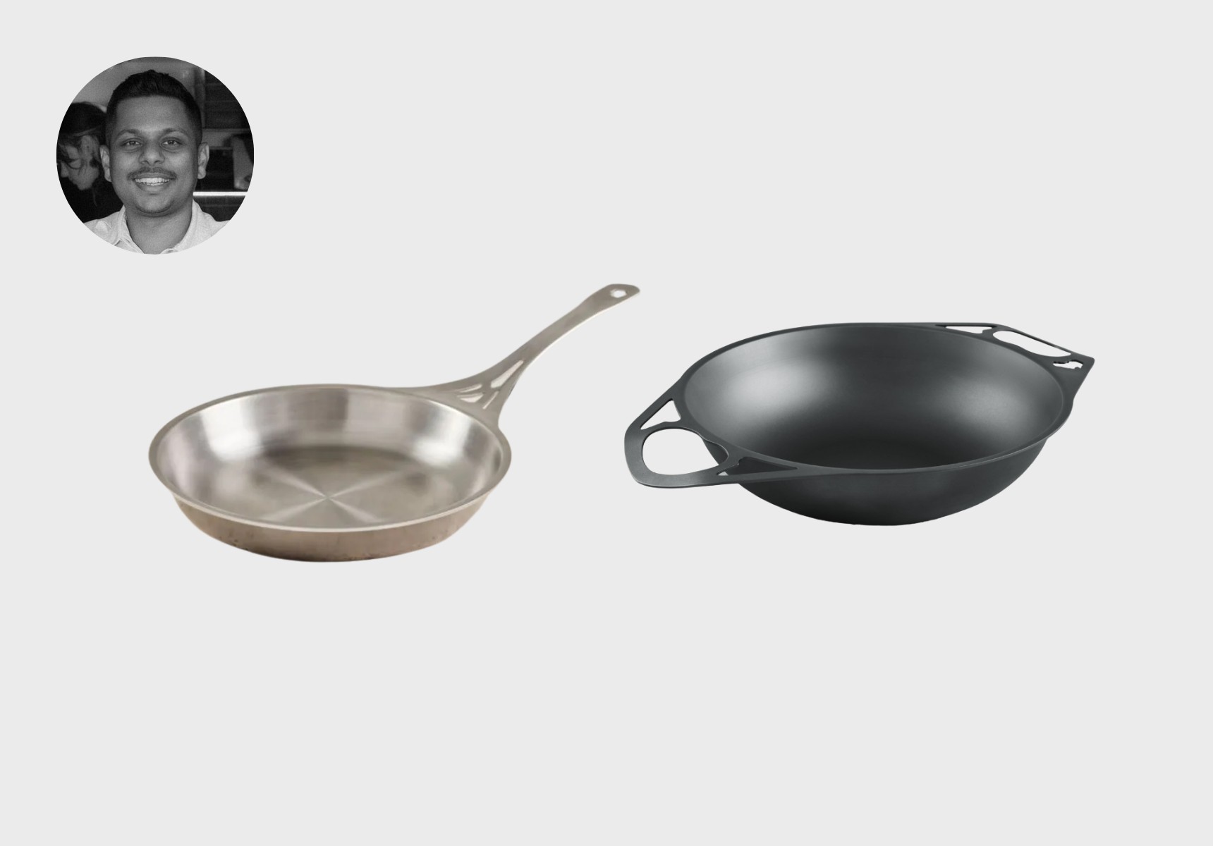 Solidtekniks Noni frypan and Aus-Ion wok