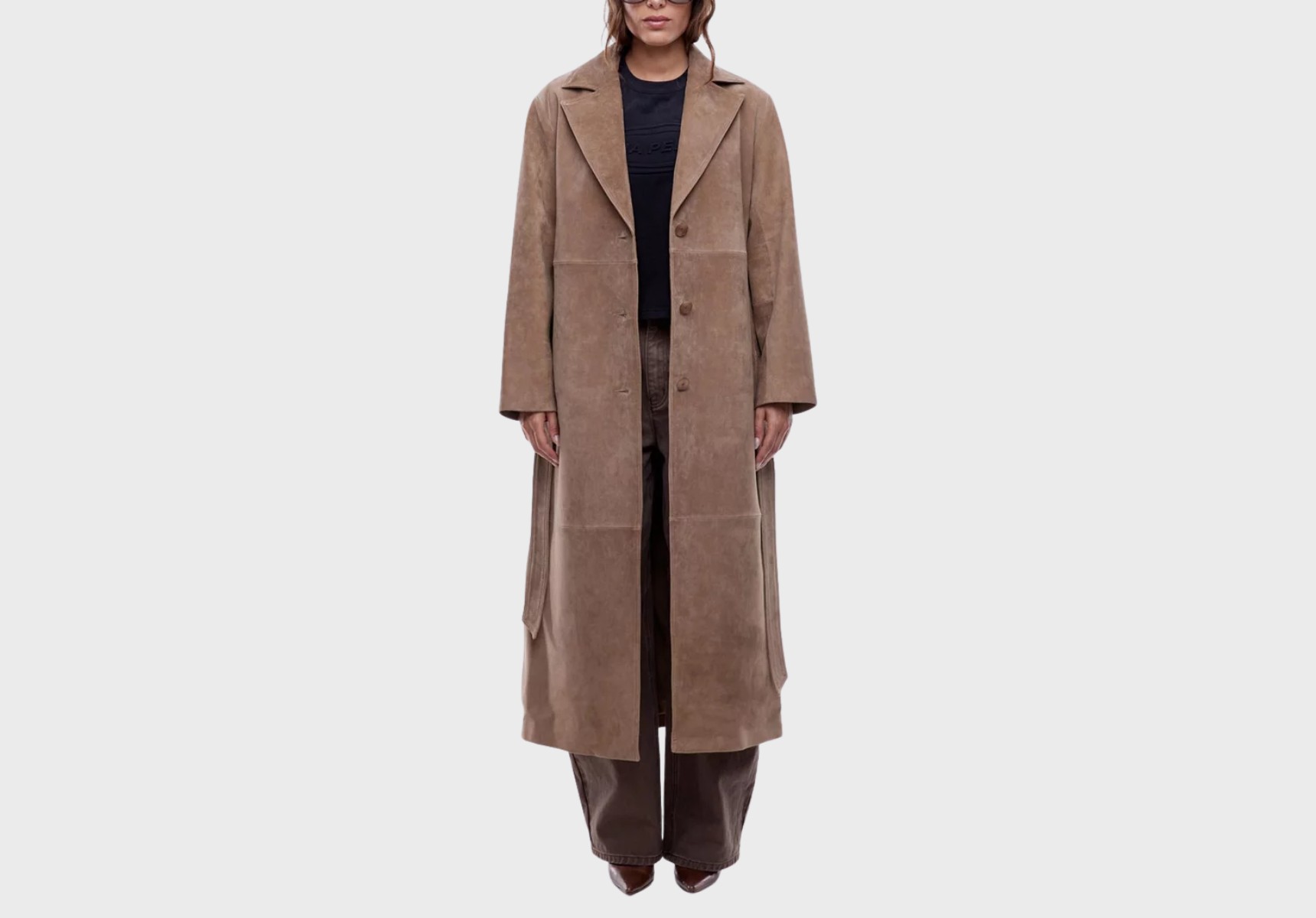 Ena Pelly Miley suede trench