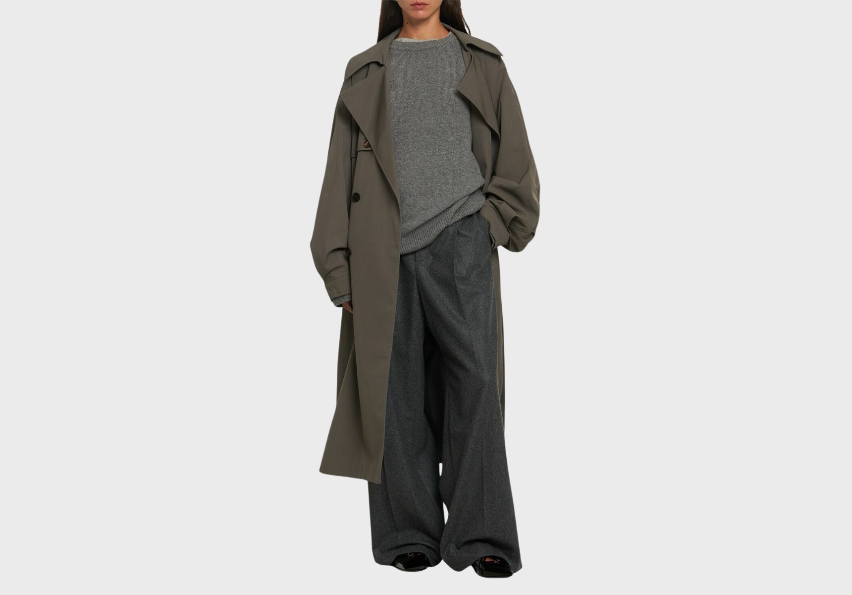 The Frankie Shop Mavis oversized trench coat
