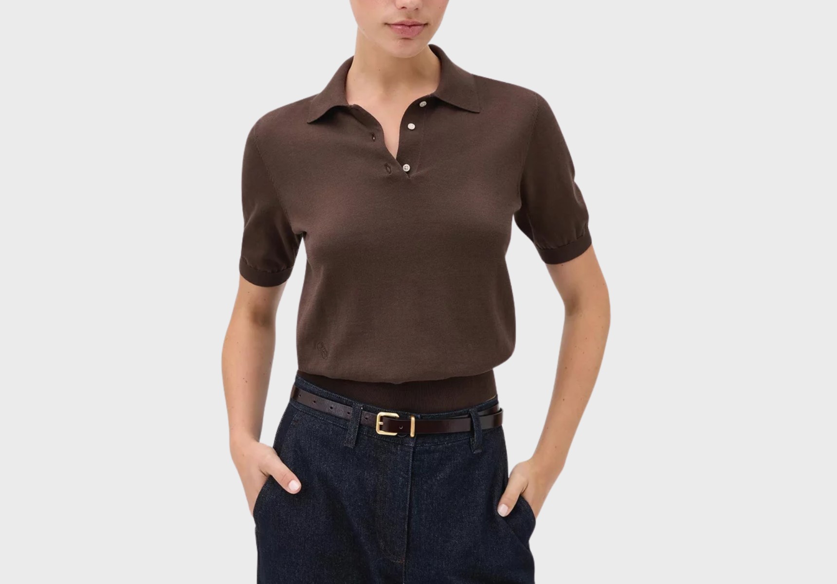 Oroton SS knit polo