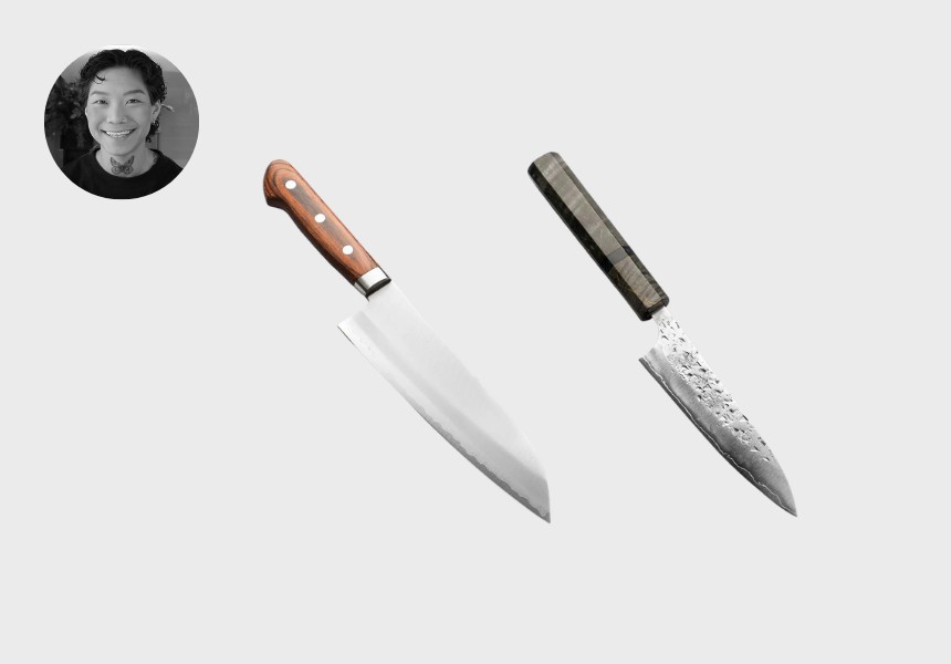 Tsunehisa VG1 Santoku knife and Yu Kurosaki Shizuku SG2 knife
