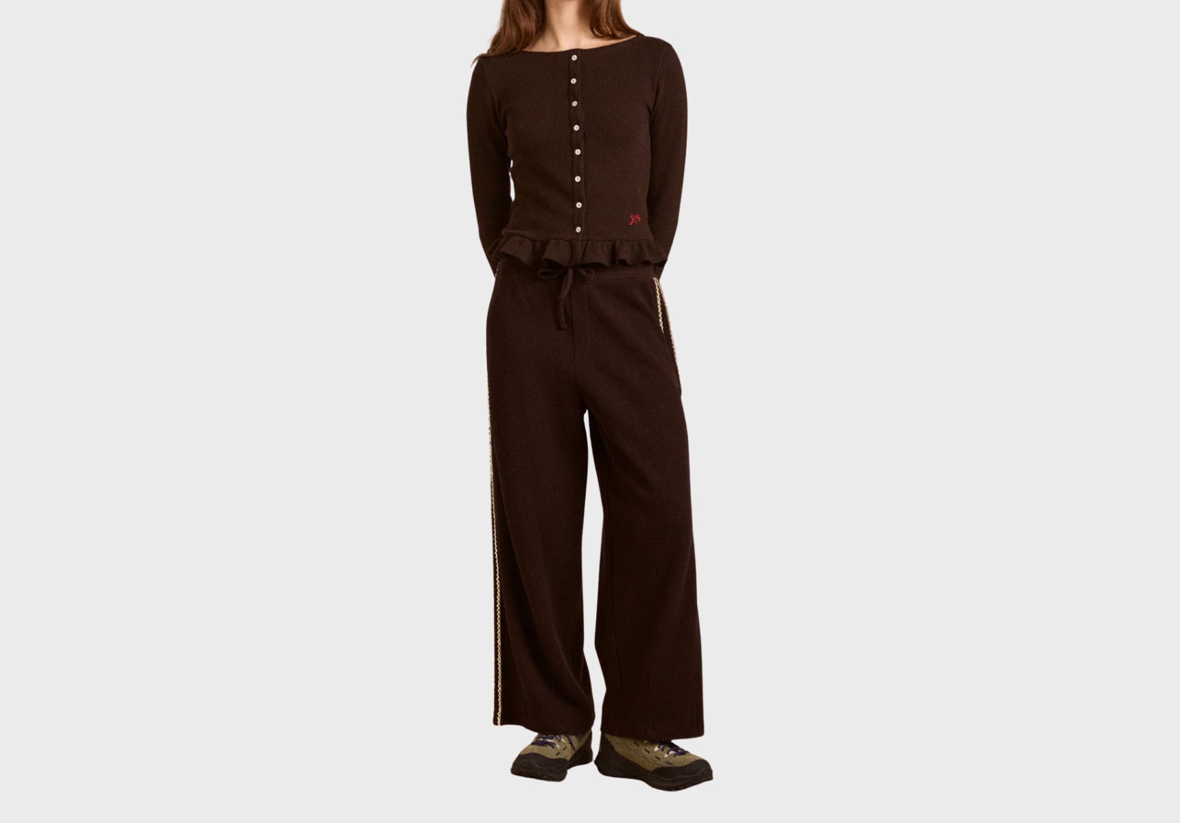 Damson Madder Piper Waffle joggers