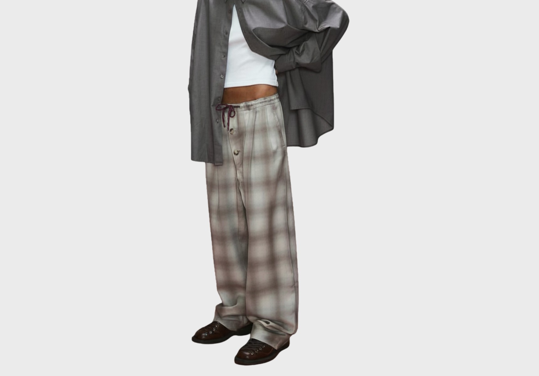 Monphell Georgio cotton plaid pants