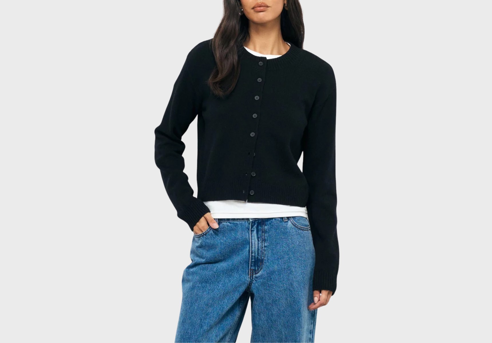 Aere Sadie merino wool cardigan